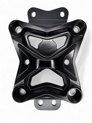 Elektric Off Road black 10-bolt billet radius rod plate with tow hook for Can-Am Maverick X3 - product photo 2