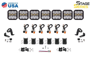 Diode Dynamics SS5 Sport Universal CrossLink 7-Pod Lightbar - White Combo