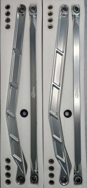 Elektric Off Road billet high clearance radius rods for Polaris RZR Pro R Pro S Turbo R - clear finish