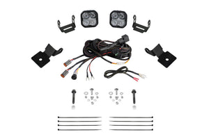 Diode Dynamics 14-18 Polaris RZR XP Stage Series SS3 A-Pillar Pod Kit - Sport White Combo