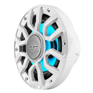 DS18 Marine 6.5in 2-Way 150 Watts RMS 4 ohm Digital LED Lights Bullet Tweeter Covers Included White