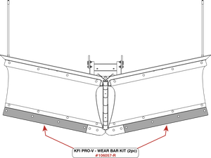 KFI Pro-V Plow Wing Wear Bar Kit, product photo 2