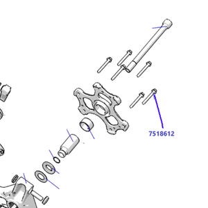 RPM Titanium Primary Clutch Cover Bolts for RZR XP Turbo, RS1, XPEDITION, Pro R—set of 6 M6x1.0x35mm bolts replacing OEM 7518612.