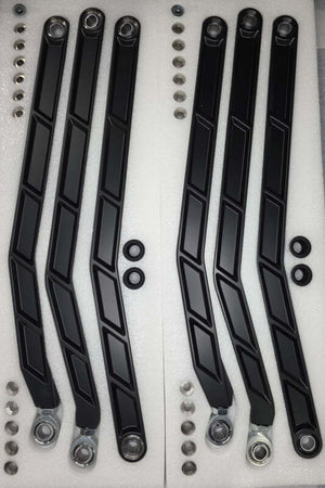 Elektric Off Road black anodized high clearance billet radius rods for 72-inch Can-Am Maverick X3 RS - product photo 3