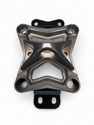 Elektric Off Road gun metal 10-bolt billet radius rod plate with tow hook for Can-Am Maverick X3