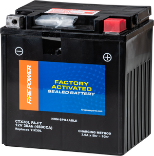 Fire Power CTX30L sealed AGM battery for Can-Am Defender, Polaris RZR and Arctic Cat