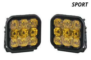 Diode Dynamics SS5 LED Pod Sport - Yellow Driving (Pair)