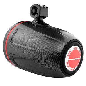 DS18 Marine And Psports Towers With 10in 1in Driver 300 Watts RMS RGB LED Lights Black Carbon Fiber