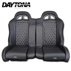 Aces Racing Daytona bench seat in black detail