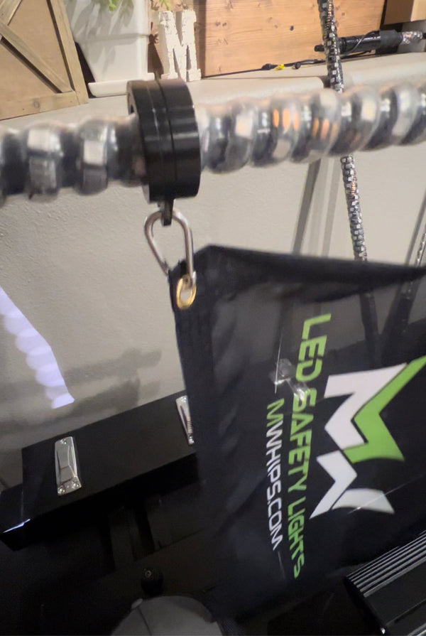 SWIVEL LED WHIP FLAG CLIPS - SINGLE WHIP - Dunes 2 Dezert SXS