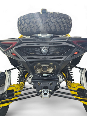 Elektric Off Road clear anodized billet radius rod plate with tow hook for Can-Am Maverick R - product photo 3