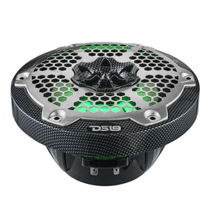 DS18 NXL-M Series Spkr w/ RGB LED Lights 6.5in 2-Way 125 Watts RMS 4 ohm Black Crbn Fiber w/ Cover
