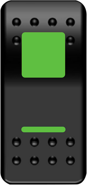 MOOSE OFFROAD Rocker Switch - On/Off - Green GNG-PWR