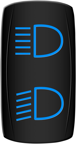MOOSE OFFROAD Rocker Switch - Hi/Lo Beam - Blue HLB-PWR
