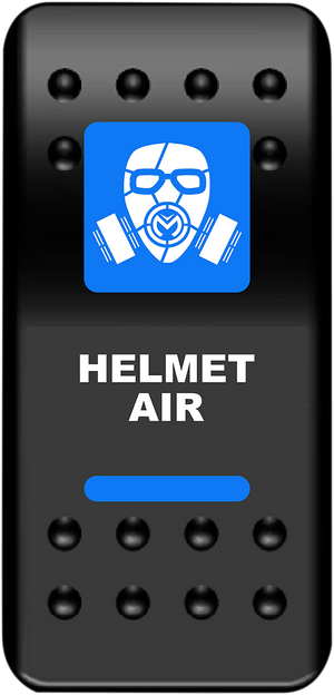 MOOSE OFFROAD Rocker Switch - Helmet Air - Blue HMT-PWR