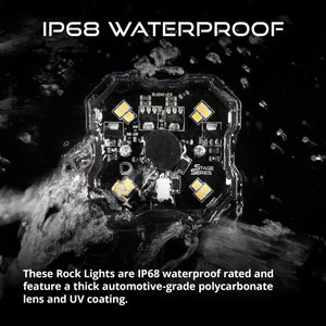 Diode Dynamics Stage Series SXS Rock Light Installer Kit - White Diffused M8 (4-pack)