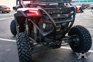 Madigan Motorsports Maverick X3 Integrated Front Bumper on a Can-Am Maverick X3 — installed