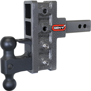 Gen-Y Mega Duty 2in Shank 5in Offset Drop 2K TW 16K Hitch w/GH-051 Dual-Ball/GH-032 Pintle Lock