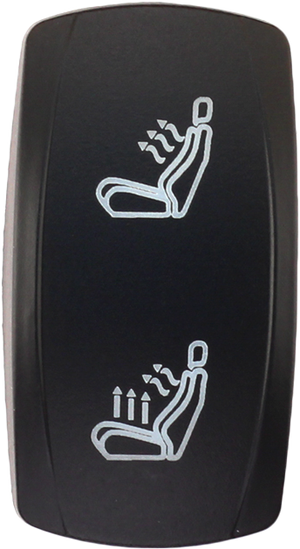Dual Zone Heated Seats rocker switch cover for Contura V, fits XTC, sPod, Daystar—rocker only, no switch mechanism included