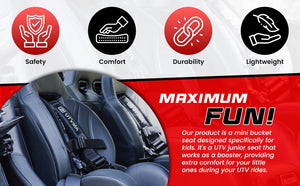 UTV Mini Bucket Seat for Kids | Fits Any UTV - Dunes 2 Dezert SXS
