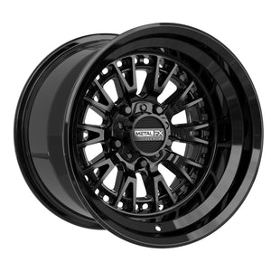 Metal FX Slayer R Non-Beadlock Gloss Black UTV wheel, main product photo