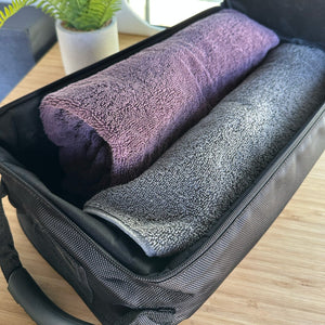 Rugged Radios large storage bag internal pouch holding SD cards and headphones for van travel