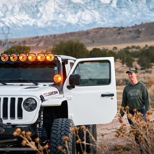 Gravity Titan Overhead Light Bar on Jeep Wrangler JL — lifestyle 2