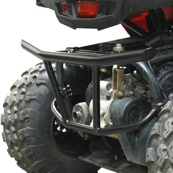 Polaris Ace 150 fitted with Factory UTV Rear Bumper featuring powder-coated steel for lightweight rear-end trail protection