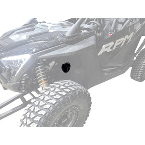 RPM UTV "Cooler" air vent kit with adjustable louvers and silicone ram air tubes for improved cab airflow and comfort on hot rides.