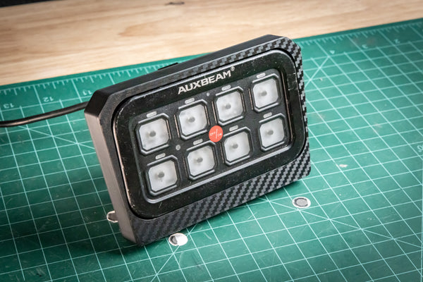 SFM Maverick R AuxBeam 8 Mount | Carbon Fiber ABS - Dunes 2 Dezert SXS