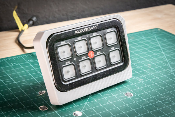 SFM Maverick R AuxBeam 8 Mount | Carbon Fiber ABS - Dunes 2 Dezert SXS