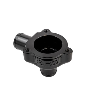 Close-up of the RPM billet adapter fitted to a CFMoto Z10 factory electronic BOV