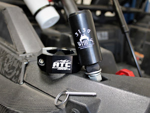 5150 billet whip mount, billet whip mount clamped to UTV cage tube