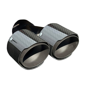 RPM Maverick R Carbon Dual Exhaust Tip – Custom Colors - Dunes 2 Dezert SXS