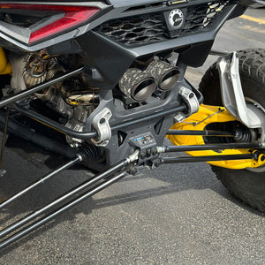 RPM Maverick R Carbon Dual Exhaust Tip – Custom Colors - Dunes 2 Dezert SXS
