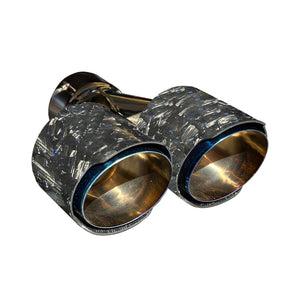 RPM Maverick R Carbon Dual Exhaust Tip – Custom Colors - Dunes 2 Dezert SXS