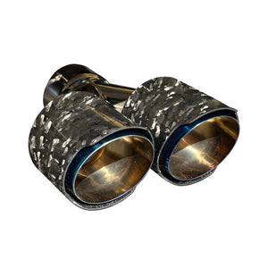 RPM Maverick R Carbon Dual Exhaust Tip – Custom Colors - Dunes 2 Dezert SXS