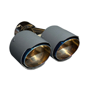 RPM Maverick R Carbon Dual Exhaust Tip – Custom Colors - Dunes 2 Dezert SXS