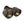 RPM CFMoto Z10 exhaust tip, heat-blued blue/gold tip with red forged carbon sleeve