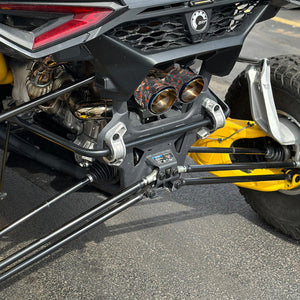 RPM Maverick R Carbon Dual Exhaust Tip – Custom Colors - Dunes 2 Dezert SXS