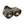 RPM CFMoto Z10 exhaust tip, heat-blued blue/gold tip with matte forged carbon sleeve