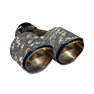 RPM Maverick R Carbon Dual Exhaust Tip – Custom Colors - Dunes 2 Dezert SXS