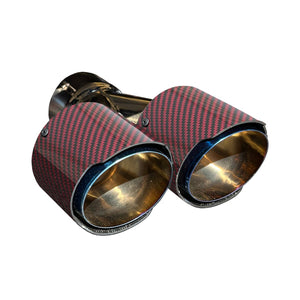 RPM Maverick R Carbon Dual Exhaust Tip – Custom Colors - Dunes 2 Dezert SXS