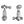 CA Tech USA Can-Am X3 billet front sway bar end link pair in raw finish with FK heim joints and hardware