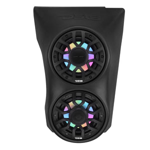 DS18 Water Fall Center Cnsl Loaded Enclosure 2x NXL-IQ6/BK Included 2017+ 2&4 Door IP65 PE Material