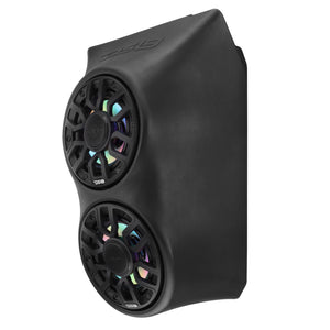 DS18 Water Fall Center Cnsl Loaded Enclosure 2x NXL-IQ6/BK Included 2017+ 2&4 Door IP65 PE Material