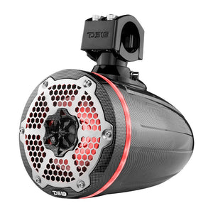NXL 6.5" Marine and Powersports Towers LED RGB Lights 100 Watts Rms - Black Carbon Fiber - Dunes 2 Dezert SXS