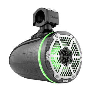 NXL 6.5" Marine and Powersports Towers LED RGB Lights 100 Watts Rms - Black Carbon Fiber - Dunes 2 Dezert SXS