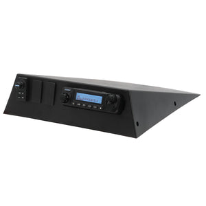Rugged Radios CFMOTO ZFORCE Z10 top mount kit in black powder coated stainless steel with three switch holes