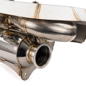 Laser-cut TIG-welded flange on the RPM Z10 Dual Sport exhaust
